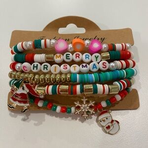 Christmas Beaded Bracelet Set
